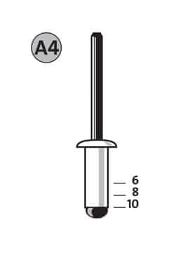 shumee Aluminijaste zakovice A4/6 NOVUS [30 kosov]