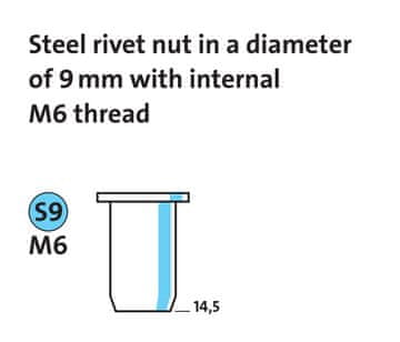 shumee Jeklene zakovične matice SM6/14,5 NOVUS [10 kosov]