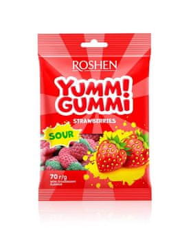 shumee Roshen Yummi gumi bonboni, okus jagode, 70 g