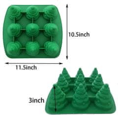 Silikonski pekač za peko ene porcije BOŽIČNO DREVO 3D
