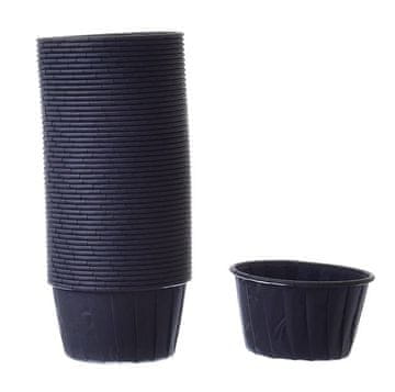 shumee Papirnati kozarci, ČRNI, 50x39mm/48 kosov