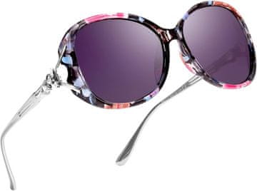 shumee Ženska ovalna polarizirana sončna očala UV400 retro