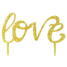 shumee Akrilni okrasek za torto LOVE Gold