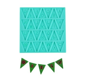 shumee Silikonski kalup za girlande iz sladkorne paste s črkami