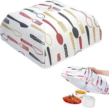 shumee Zložljiv zaščitni pokrov za hrano 37x37 cm