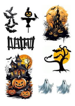 Okraski iz oblatov za torto HALLOWEEN Oblatna torta A4