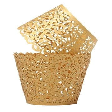 shumee Zlati papirčki za mafine z odprtinami, 10 kosov