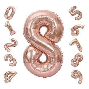 shumee Rojstnodnevni folijski balon številka 8 roza 110 cm