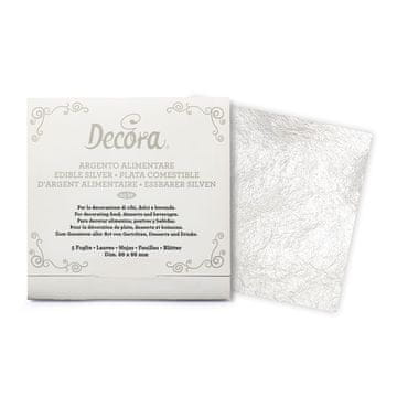 Decora Užitni srebrni kosmiči 23kt 86 x 86 mm / 5 kosov