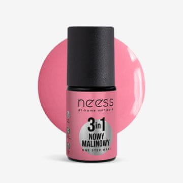 shumee NEESS One Step Mani 3v1 hibridni lak za nohte New Raspberry 4 ml