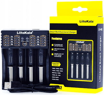 shumee Polnilec za polnilne baterije AA AAA 26650 18650 LiitoKala Lii-402