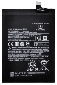 shumee Baterija za Xiaomi Redmi Note 10 / 10 5G / 10s BN59 5000mAh + montažni trak