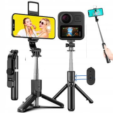 shumee SELFIE PALČKA + STATIV ZA FOTOAPARAT BREZŽIČNI DALJINSKI UPRAVLJALNIK STATIV Palica BLUETOOTH Palica