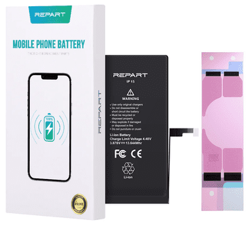 shumee Baterija za Apple iPhone 15 Povečana kapaciteta 3520mAh REPARAT