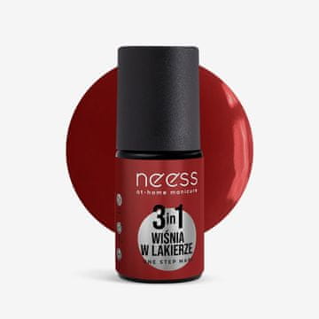 shumee NEESS One Step Mani 3v1 hibridni lak za nohte v odtenku češnje 4 ml