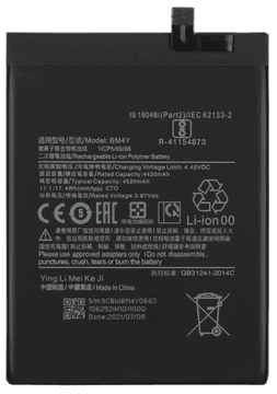 shumee Baterija za Xiaomi POCO F3 / Mi 11i BM4Y 4520mAh 3.87V + montažni trak