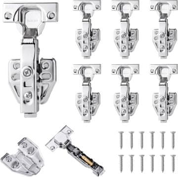 shumee Samozapiralni tečaji za omarice 45° krom 127 mm 8 kosov
