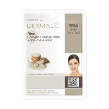 shumee DERMAL Collagen Essence Mask riževa maska v platnu 23 g
