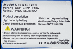 shumee Baterija za zvočnik JBL XTREME 3 GSP-2S2P-XT3A 5200 mAh 7,4 V