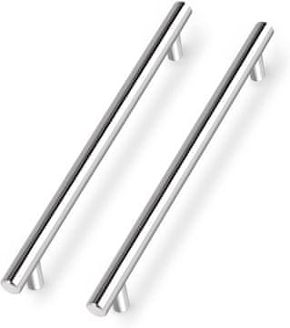 shumee Ročaj za pohištvo za predalne omare, kovinski, srebrn, 320 mm, 12 kosov.