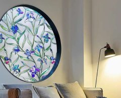 shumee Statična folija za okna za zasebnost, mat, cvetlična, vitraž, 43 x 300 cm