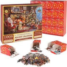 shumee Božični adventni koledar sestavljanka 1008 kosov 24 dni