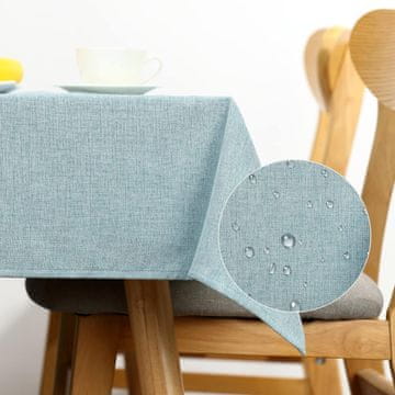 shumee Prt za mizo, vodoodporen, pralni, modro blago, 135x200 cm