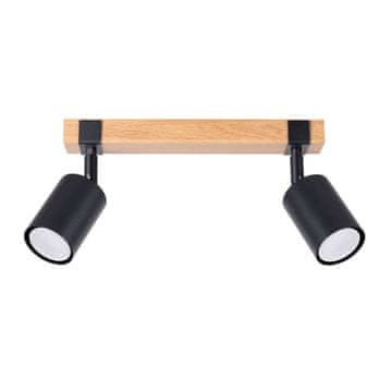 SOLLUX lighting Skandinavska stropna svetilka dvojna črna 2xGU10 10W FAGER SL.1344 Sollux Lighting