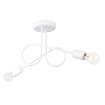 shumee Stropna svetilka Loft bela zanka za dnevno sobo, hodnik 2xE27 15W LOOP Sollux Lighting