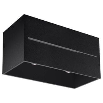 SOLLUX lighting Pravokotna stropna svetilka črna 2xG9 8W LOBO MAXI SL.0384 Sollux Lighting