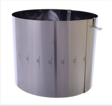 shumee Robni trak za torto nastavljiv VISOKI v=20 cm z graduacijo