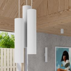 SOLLUX lighting Moderna bela stenska svetilka, valovita cev, 30 cm, zgoraj in spodaj, za dnevno sobo, hodnik, 2xGU10 10W, KARBON, Sollux Lighting