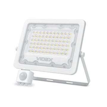 VIDEX Halogenski reflektor PIR senzor gibanja 50W nevtralna svetloba 5000K 4500lm IP65 LUCA Videx