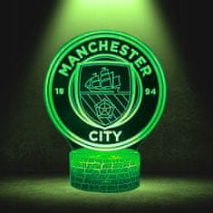 shumee Otroška nočna lučka Manchester City Coat of Arms 16 LED 3D + daljinski upravljalnik