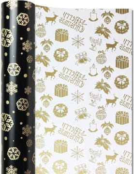 shumee Dvostranski božični ovojni papir 43 cm x 5 m