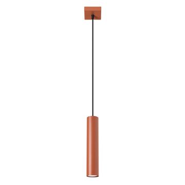 SOLLUX lighting Moderna okrno rdeča cevasta viseča svetilka 30 cm za kuhinjo in jedilnico nad otokom 1xGU10 10W LAGOS Sollux Lighting
