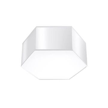 SOLLUX lighting Šesterokotna stropna svetilka bela 13 cm SUNDE 2xE27 15W SL.1057 Sollux Lighting
