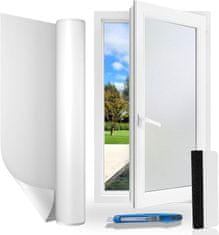 shumee Mat folija za okna za zasebnost, samolepilna, UV zaščita, 60x400 cm