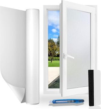 shumee Mat folija za okna za zasebnost, samolepilna, UV zaščita, 60x400 cm