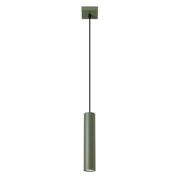 SOLLUX lighting Moderna olivno zelena cevasta viseča svetilka 30 cm za kuhinjo in jedilnico nad otokom 1xGU10 10W LAGOS Sollux Lighting