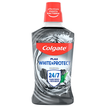 shumee COLGATE Plax White+Charcoal 0% alkoholna ustna voda 500 ml
