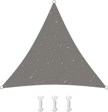 shumee Zatemnitveno vrtno jadro, UV zaščita, vodoodporno, trikotno, 2,4x2,4x2,4m