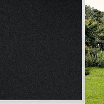 shumee Samolepilna okenska folija, neprozorna, UV zaščita, črna, 45x500 cm