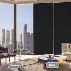 shumee Samolepilna okenska folija, neprozorna, UV zaščita, črna, 45x500 cm