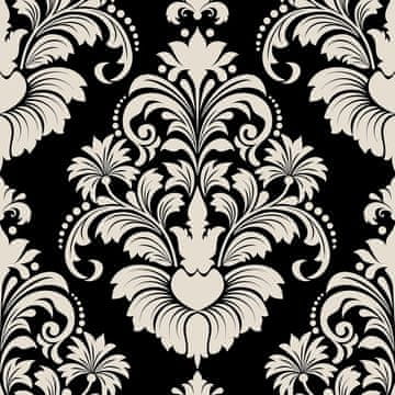 shumee Samolepilna tapeta 44,5 cm x 3 m vodoodporna cvetlična tapeta črno-bela