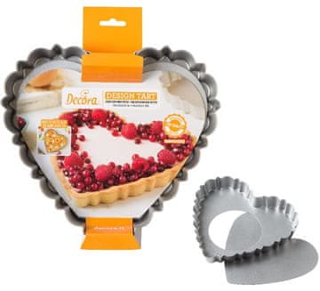 Decora Dekorativni kovinski model za mazurkovo torto SRCE 25 cm