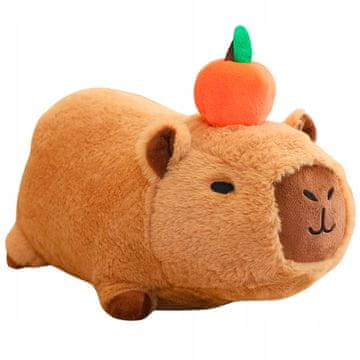 shumee Plišasta igrača Capybara Plush Toy with Apple Cuddly Toy 30 cm