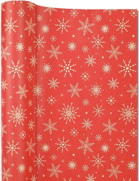 shumee Božični papir za zavijanje daril 0,43 x 15 m s snežinkami