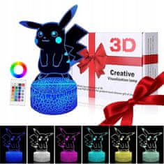 shumee Nočna lučka Lilo and Stitch STICH 16 LED 3D za otroke + daljinski upravljalnik