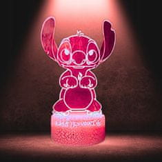 shumee Nočna lučka Lilo and Stitch STICH 16 LED 3D za otroke + daljinski upravljalnik
